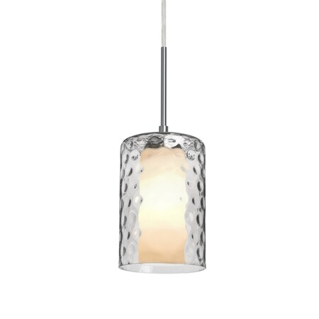 Besa Lighting Esa Cord Pendant, Clear, Satin Nickel Finish, 1x5W LED 1JT-ESACL-LED-SN